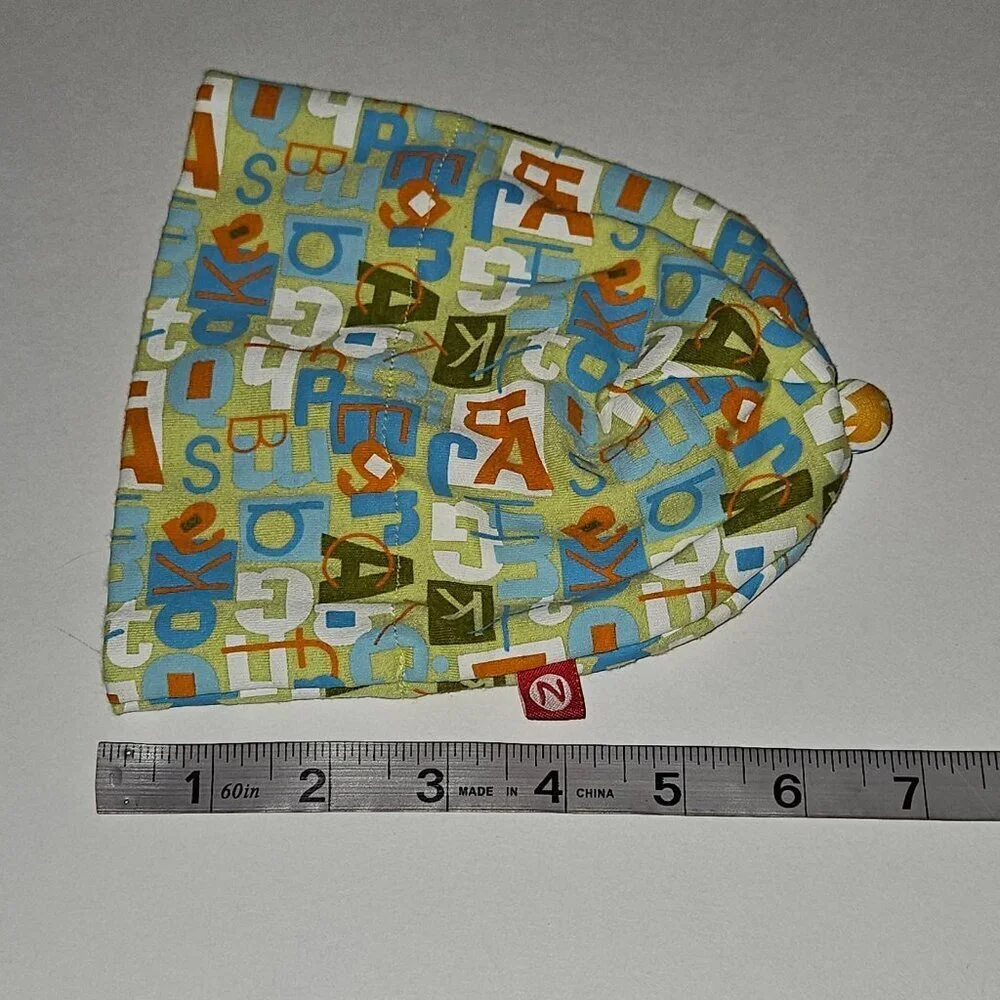 Zutano Letter Alphabet Baby Hat Cap 0-6 Months Green Blue Orange White